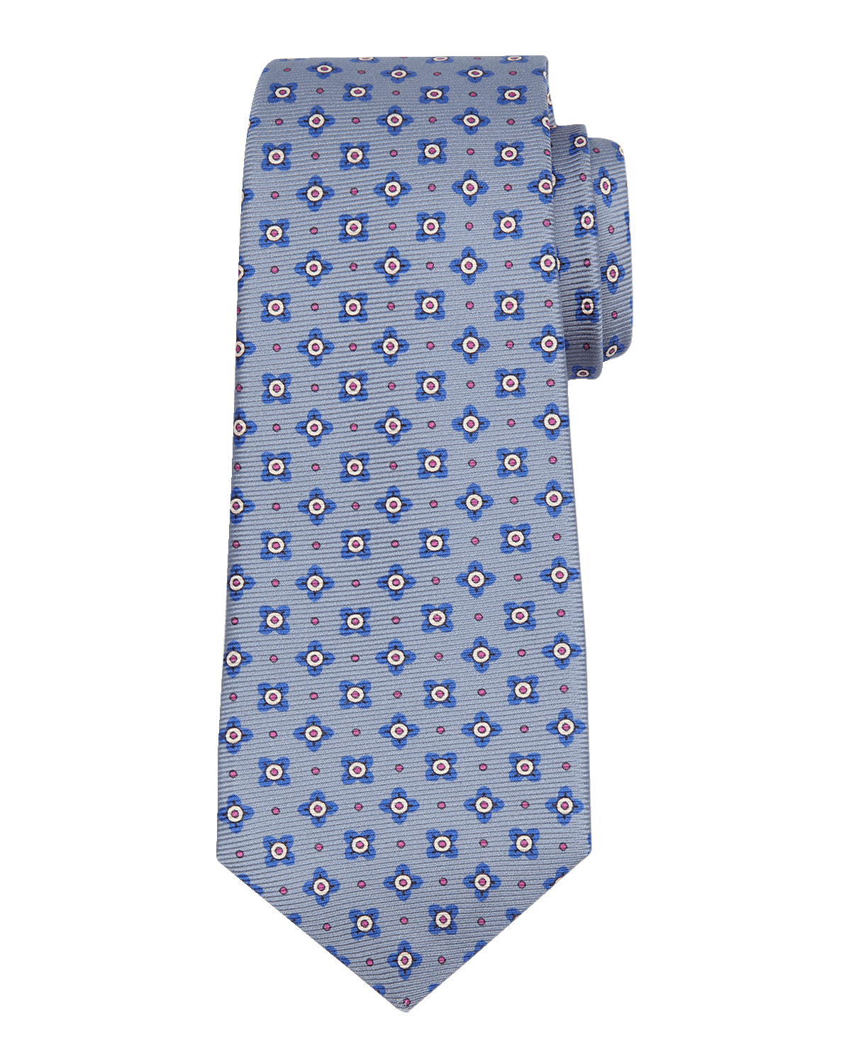 Kiton Men's Floral-Print Silk Tie
