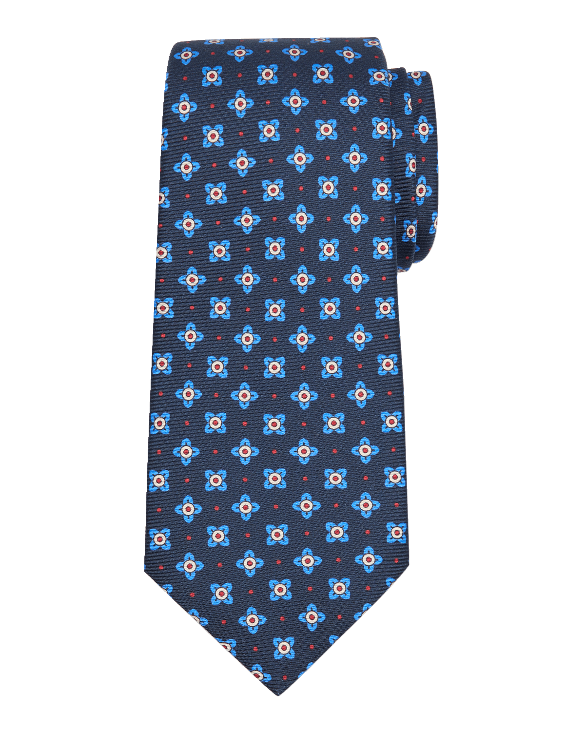 Kiton Men's Floral-Print Silk Tie