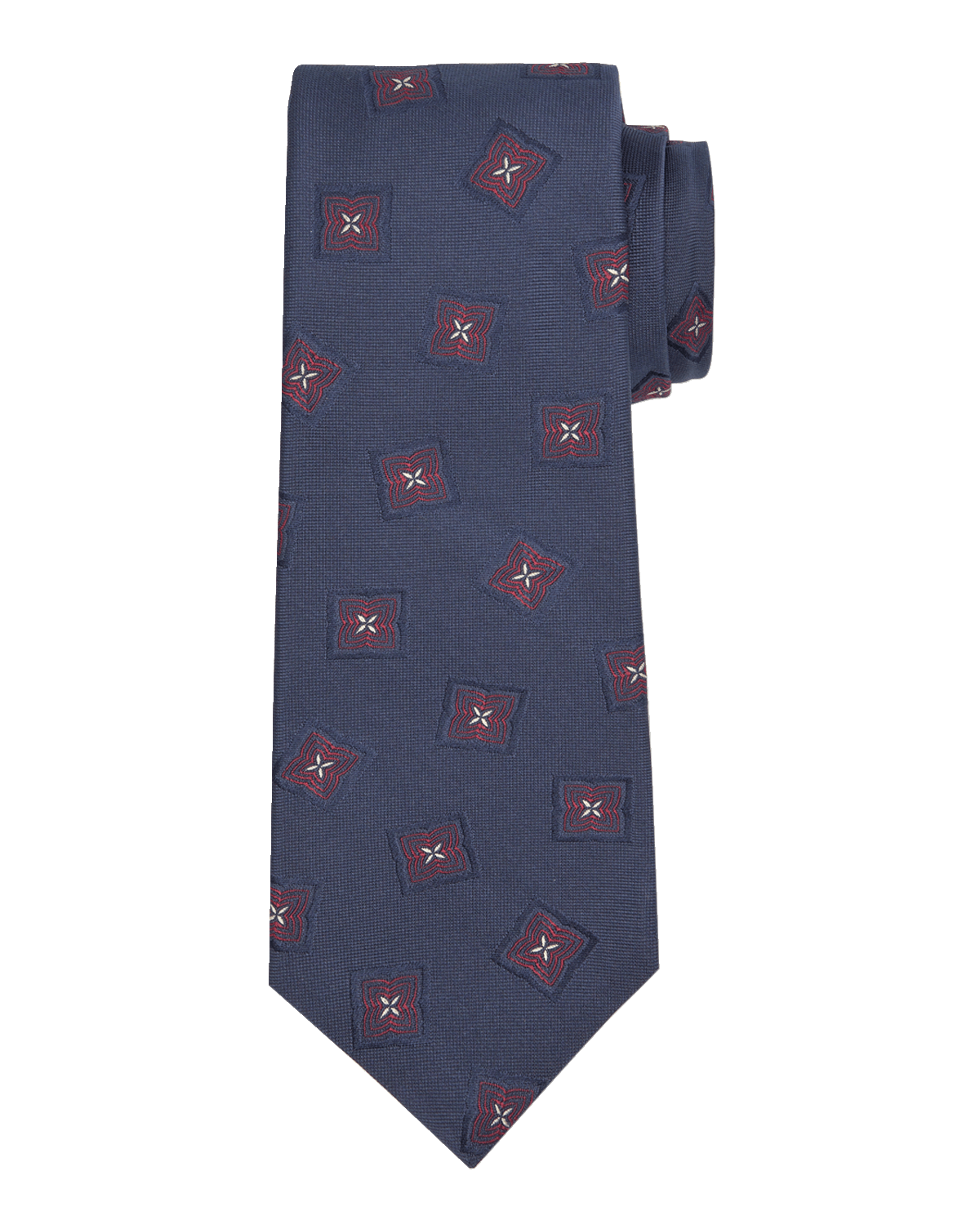 Kiton Men's Medallion Jacquard Silk Tie