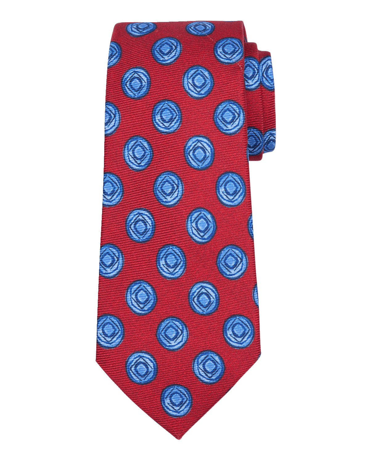 Kiton Men's Circle-Print Silk Tie