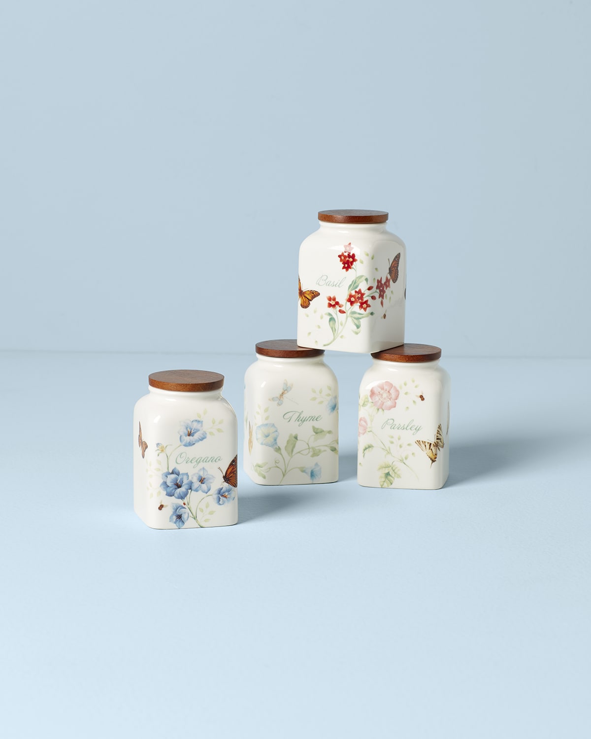 Lenox Butterfly Meadow Assorted Cooking Spice Jar Set