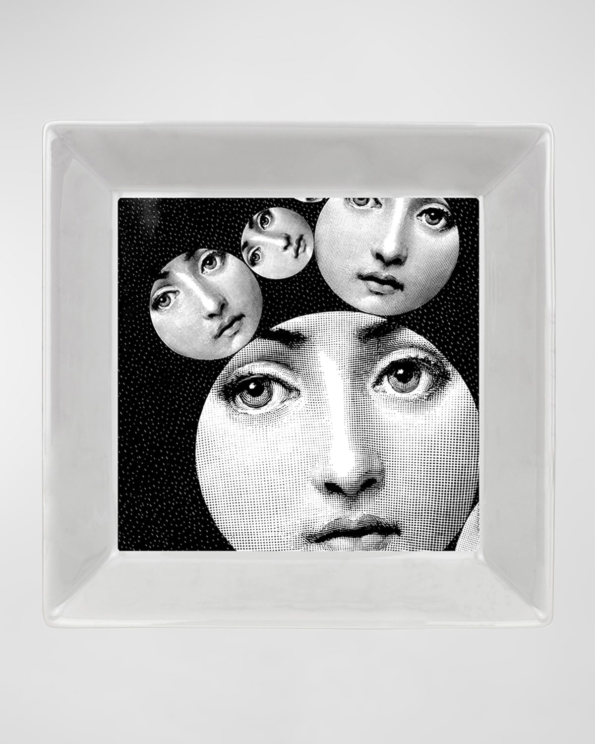 Fornasetti Square Plate 20 x 20cm - Tema E Variazioni N.242
