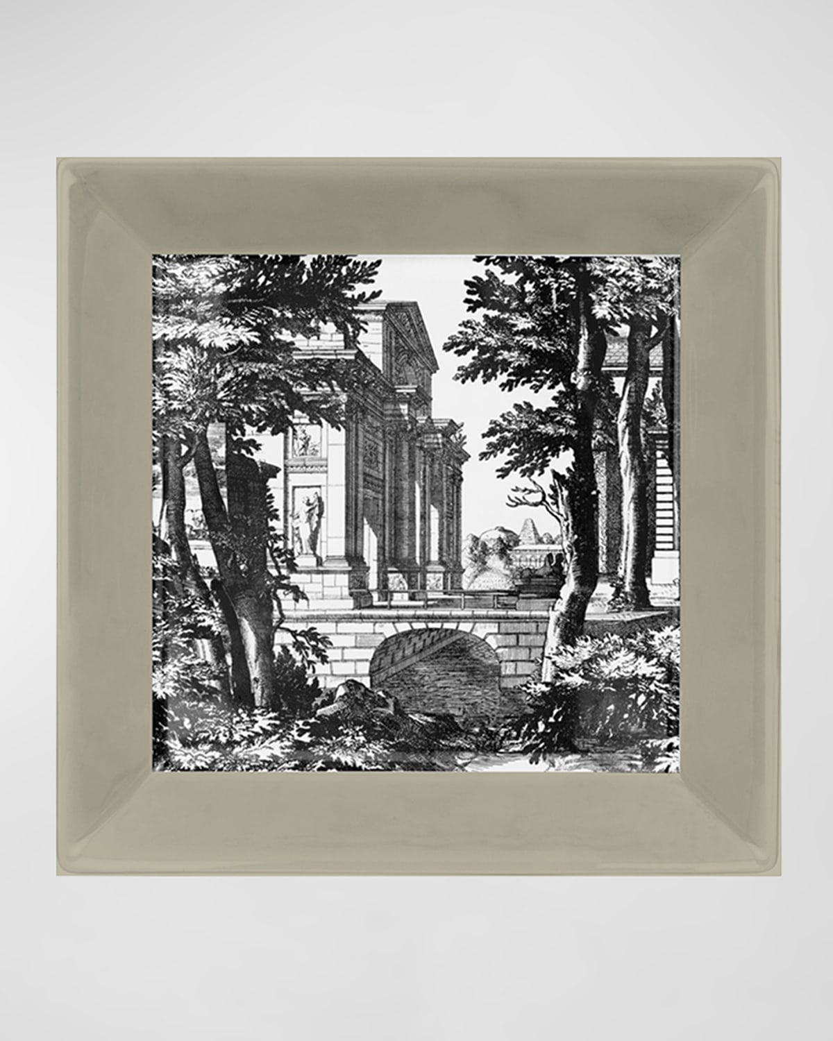 Fornasetti Square Plate 20 x 20cm - Settecentesco
