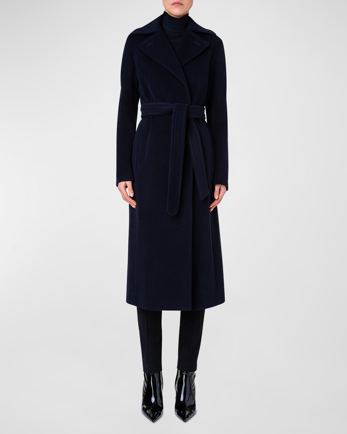 Long Sleeves Cashmere Coat | Neiman Marcus