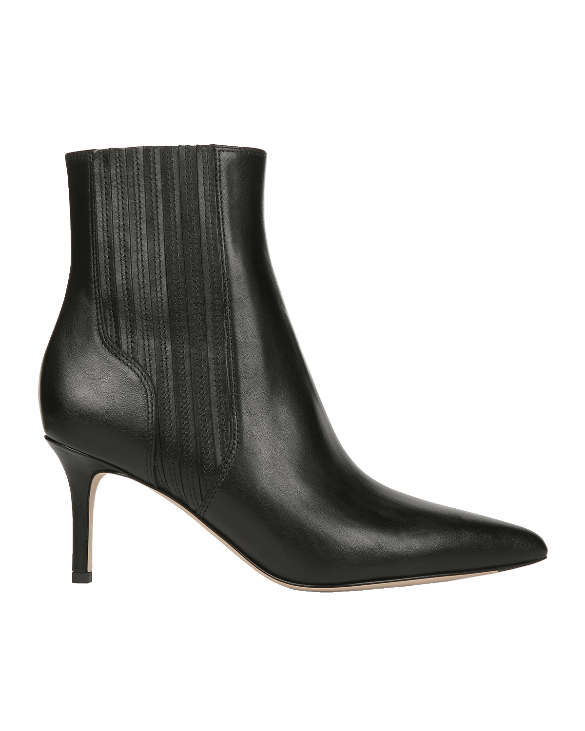 Veronica Beard Lisa Pleated Leather Ankle Booties