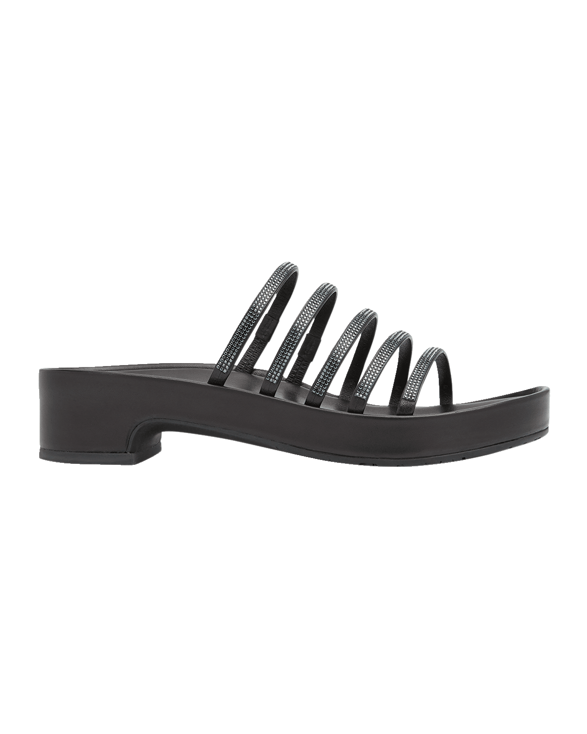 Pedro Garcia Crystal Five-Band Slide Sandals