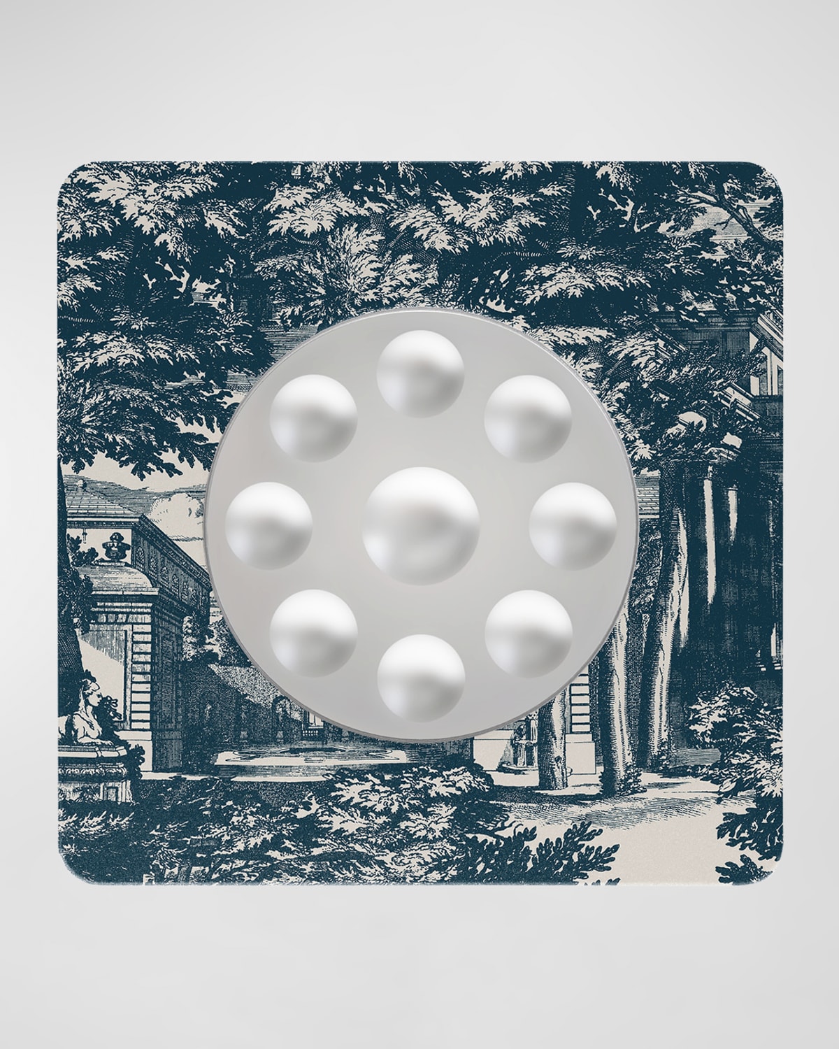 Fornasetti Square Frame With Bubbles Mirror - Giardino Settecentesco Blue | Thumbnail 4 Fornasetti Square Frame With Bubbles Mirror - Giardino Settecentesco Blue | Thumbnail 4