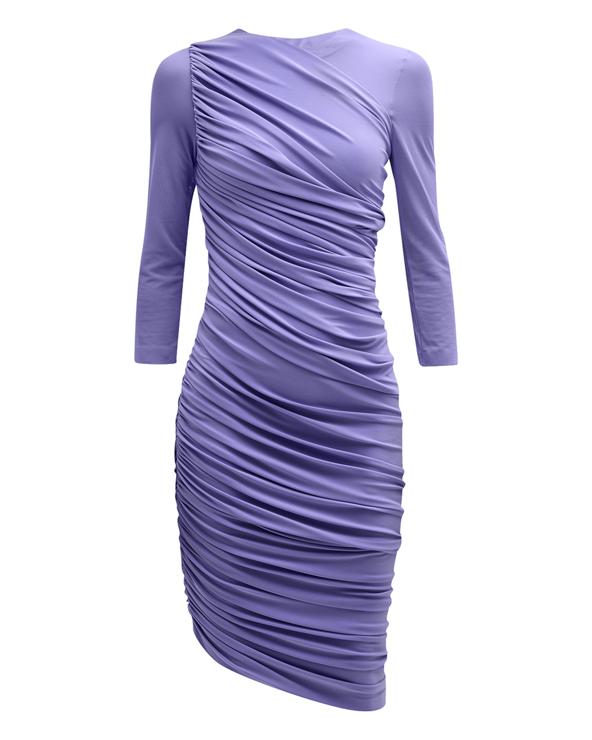 Simkhai Sabine Metallic Ruched One Shoulder Midi Dress Neiman Marcus 