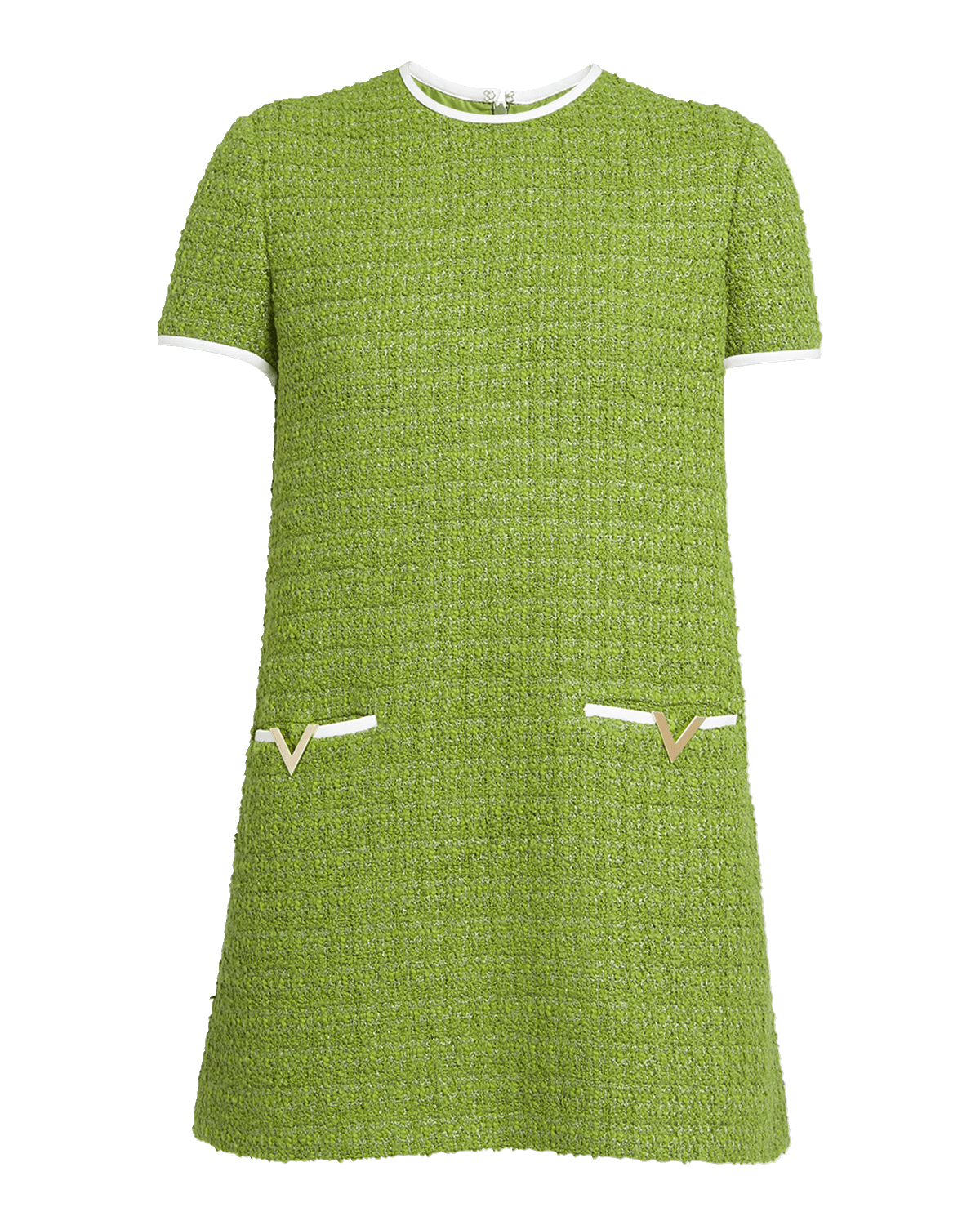 Valentino Garavani Tweed Mini Dress with Patch Pockets