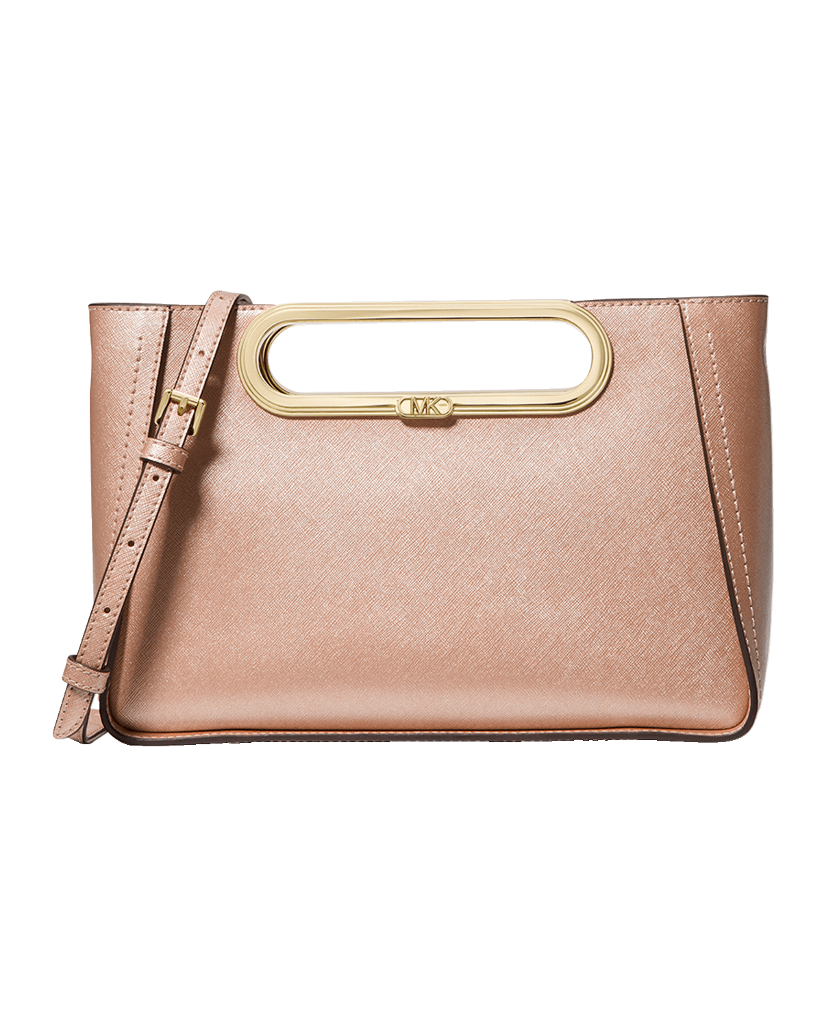 MICHAEL Michael Kors Grace Glitter Clutch Bag in Metallic