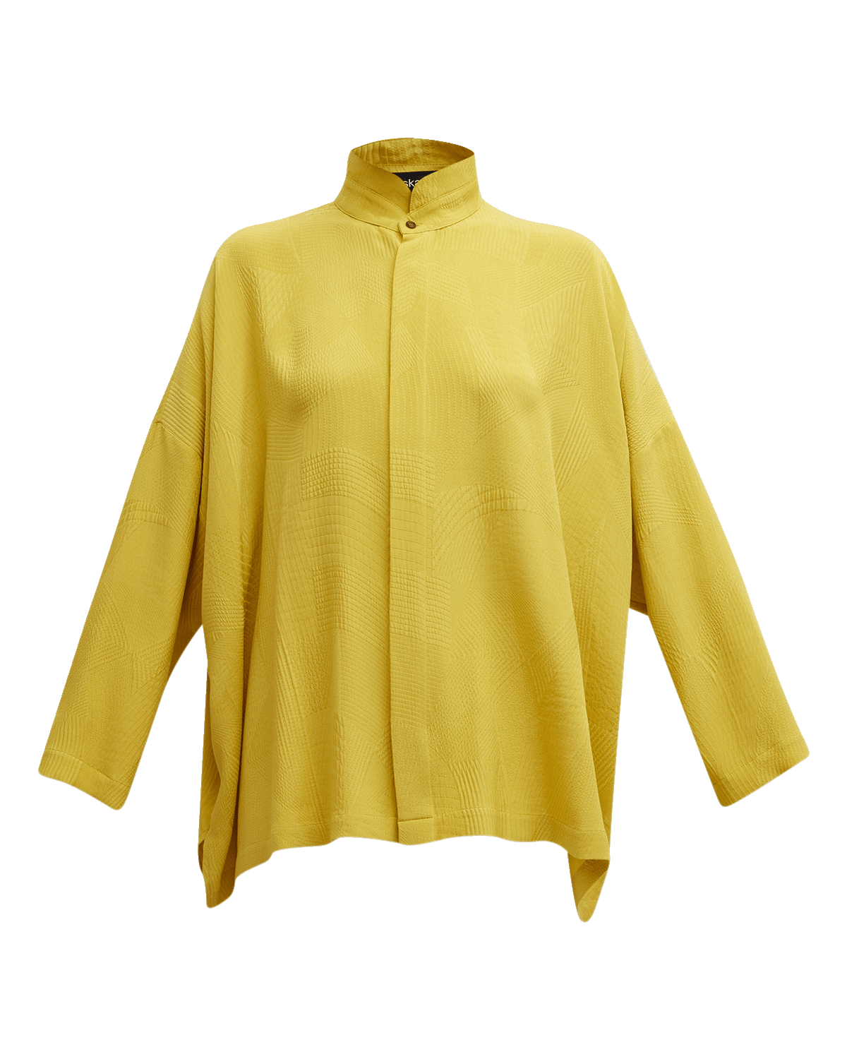 Eskandar Wide Longer-Back Double Stand Collar Shirt (Mid-Plus)