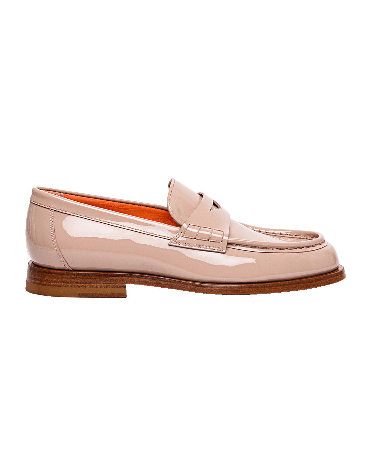 Santoni Airglow Patent Leather Penny Loafers