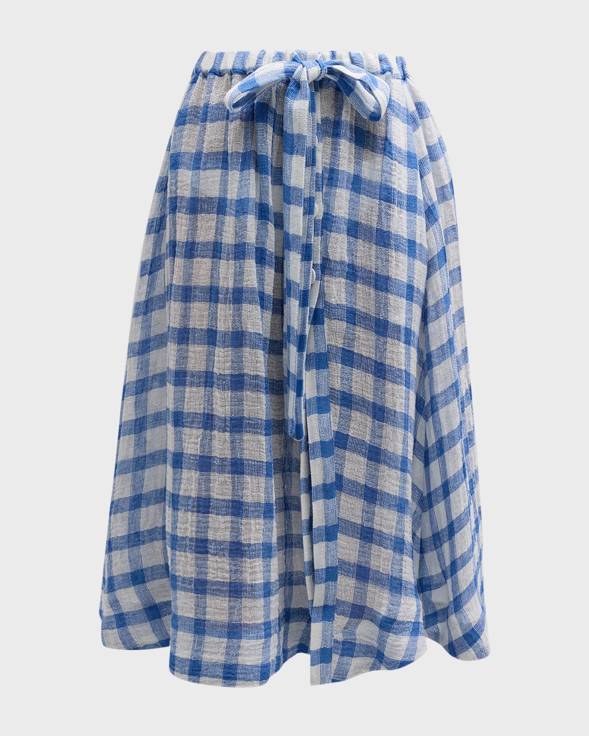 Lisa Marie Fernandez Gingham Full Circle Midi Skirt