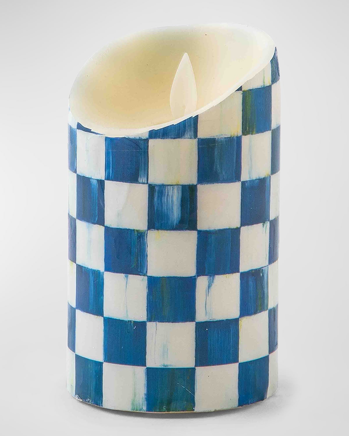 MacKenzie-Childs Royal Check Flickering Pillar Candle