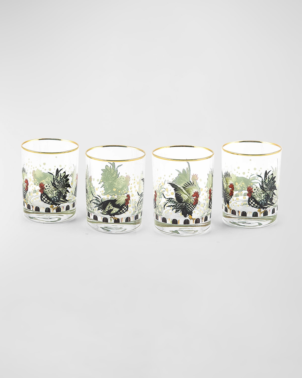 MacKenzie-Childs Henhouse Tumblers, Set of 4