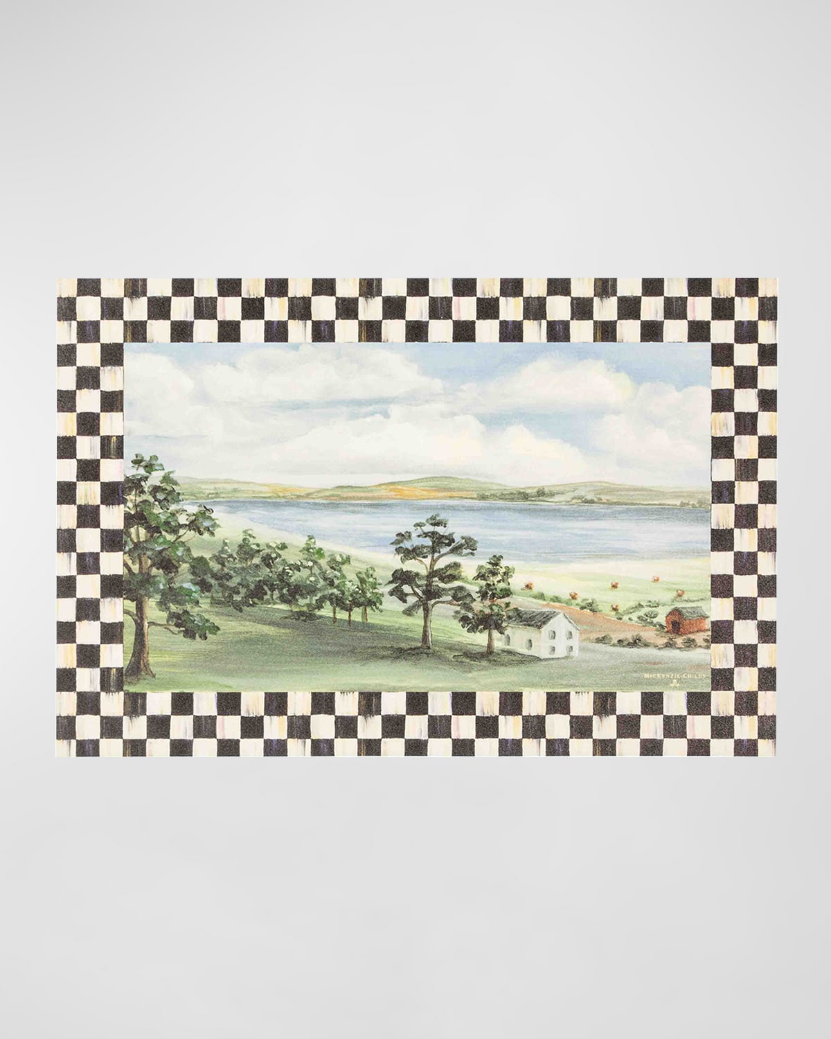 MacKenzie-Childs Courtly Check Landscape Floor Mat, 2 ' x 3 '