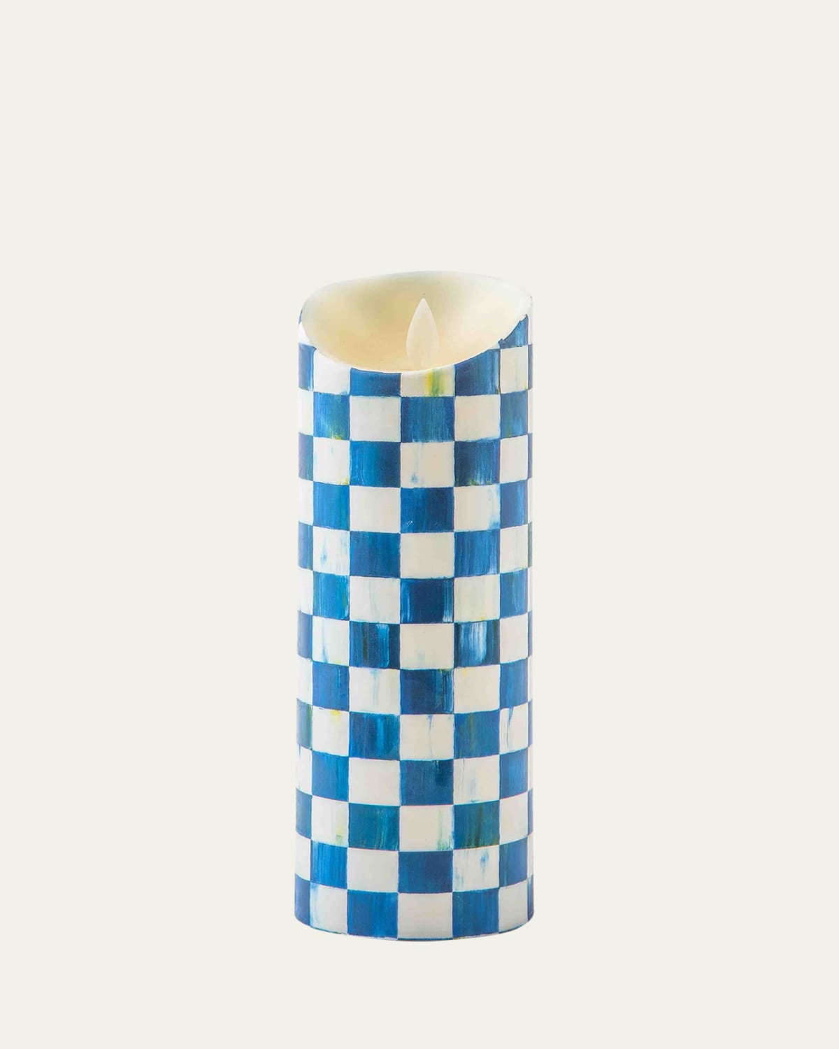 MacKenzie-Childs Royal Check Flicker Pillar Candle