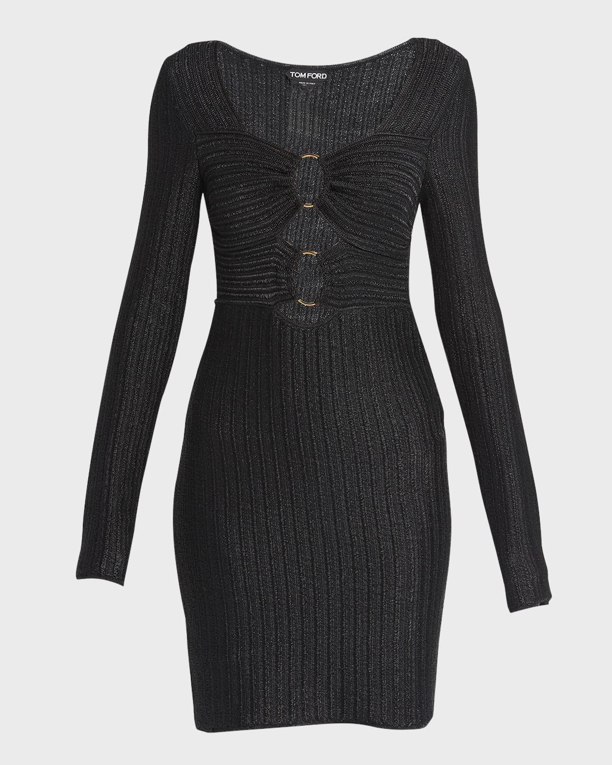 Long Sleeve Wool Dress Neiman Marcus