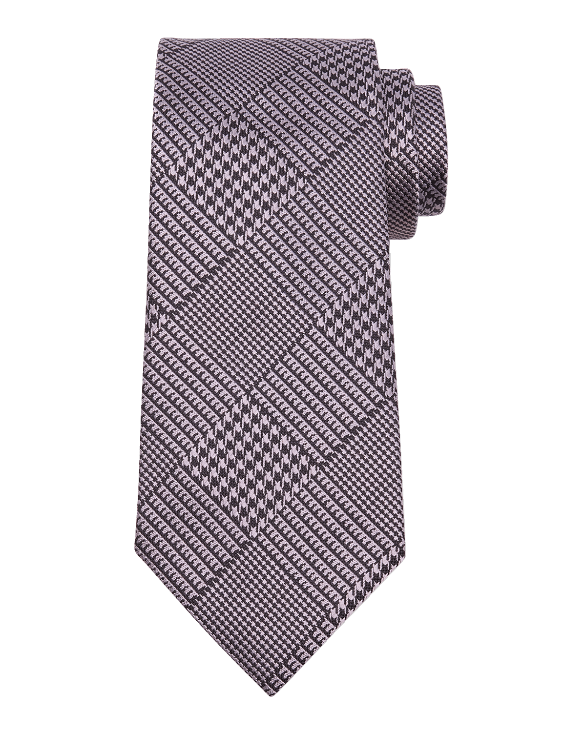 TOM FORD Men's Glen Check Silk Tie