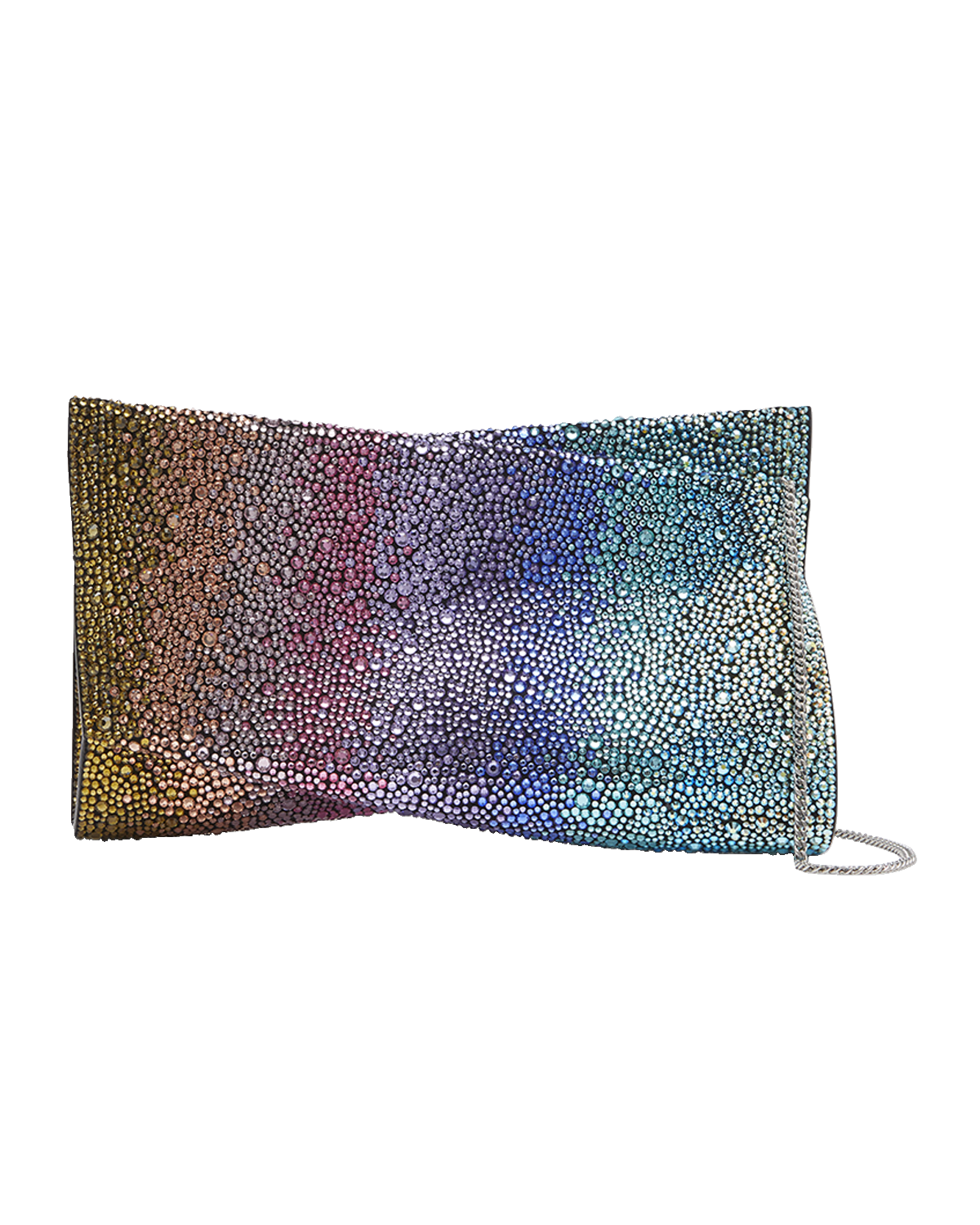Christian Louboutin Loubitwist Small Cluctch in Rainbow Strass
