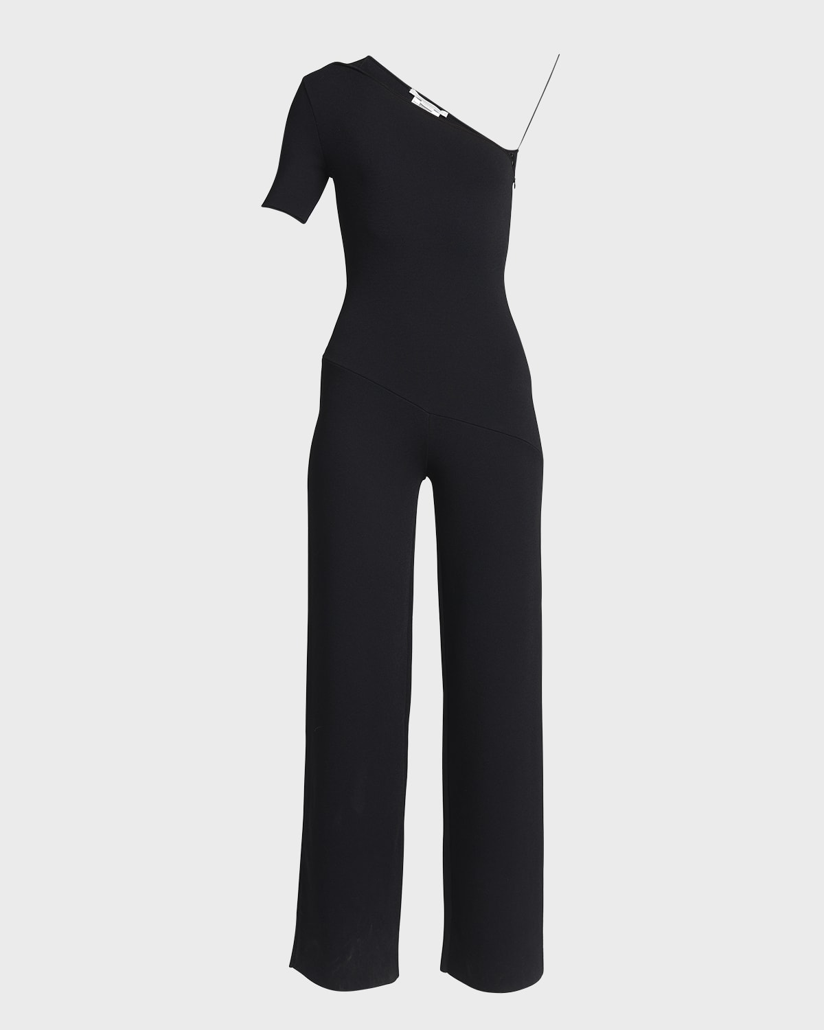 Stella McCartney Compact Knit One-Shoulder Jumpsuit