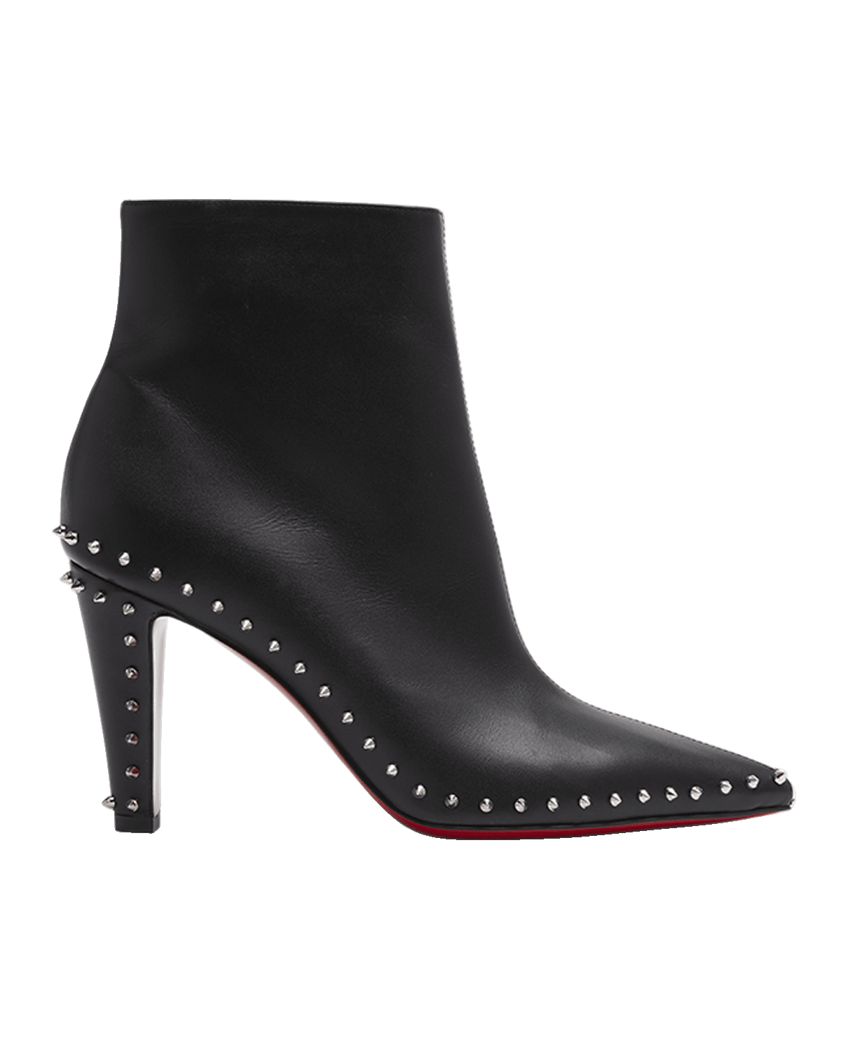 Christian Louboutin Vidura Spike Red Sole Leather Booties