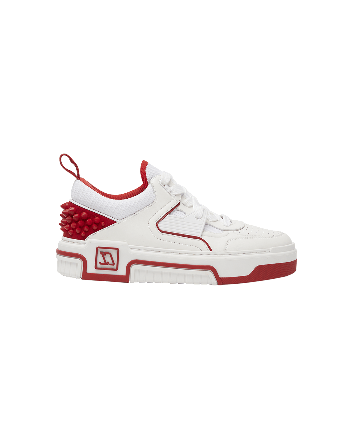 Christian Louboutin Astroloubi Donna Red Sole Leather Low-Top Sneakers