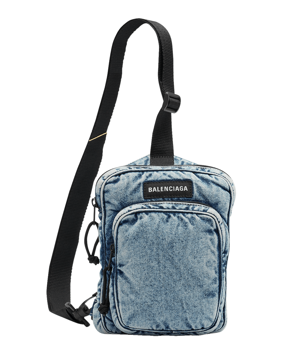 Balenciaga Men's Explorer Crossbody Messenger Bag In Denim