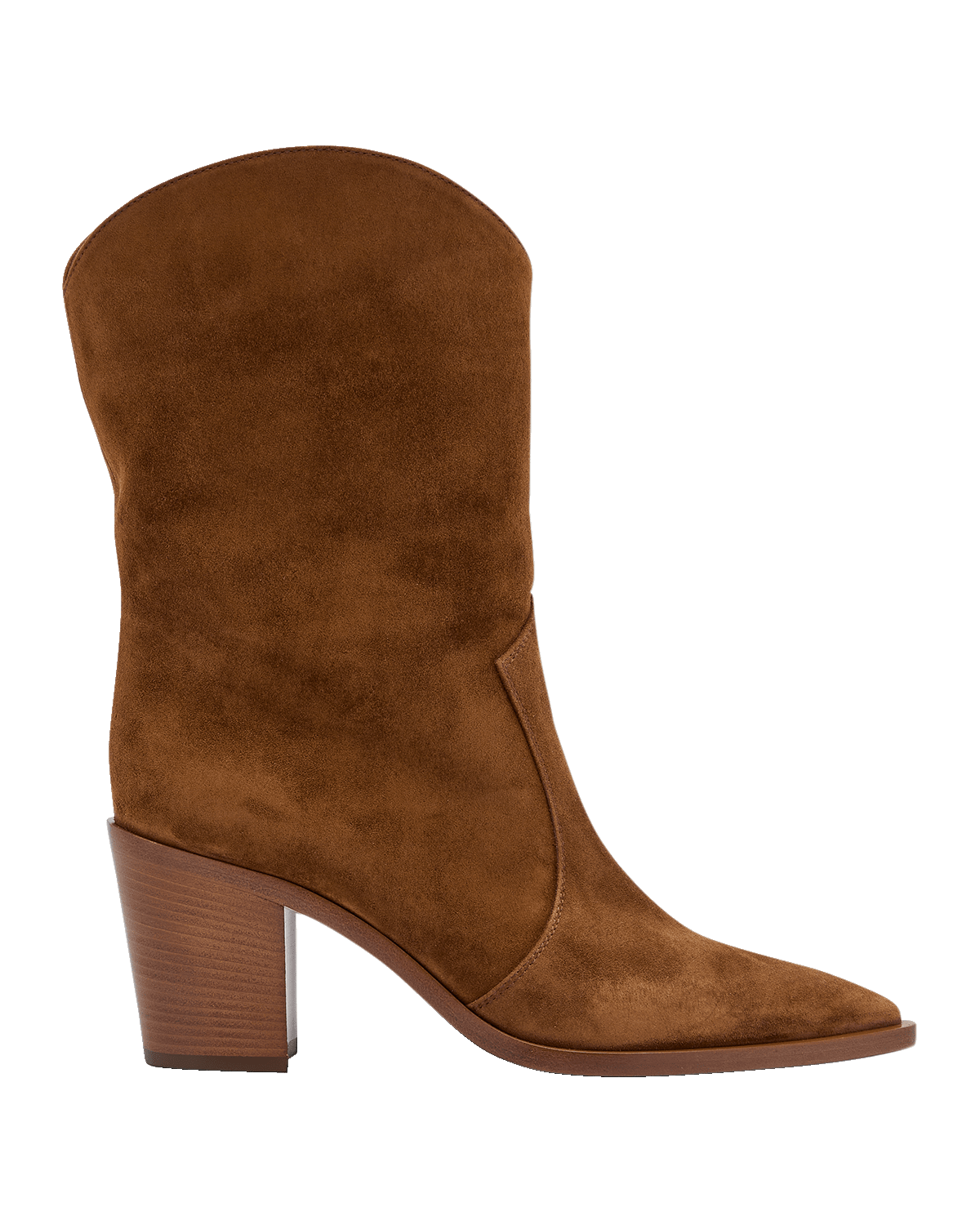 Gianvito Rossi Suede Western Short Boots