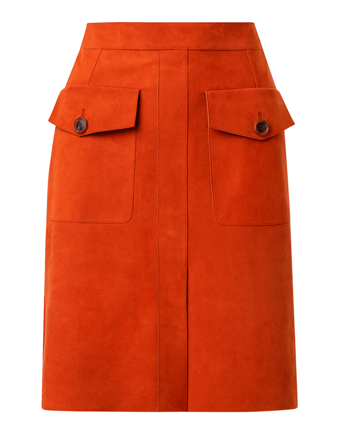 Akris Napparized Lamb Suede Short Skirt