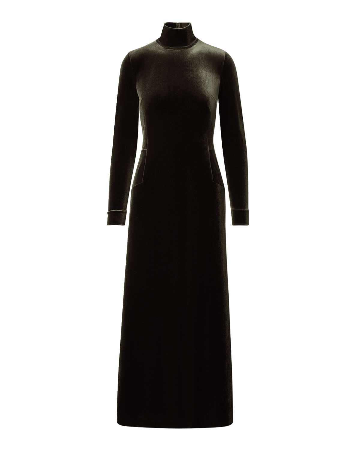 Akris Fluid Velvet Mock-Neck Gown