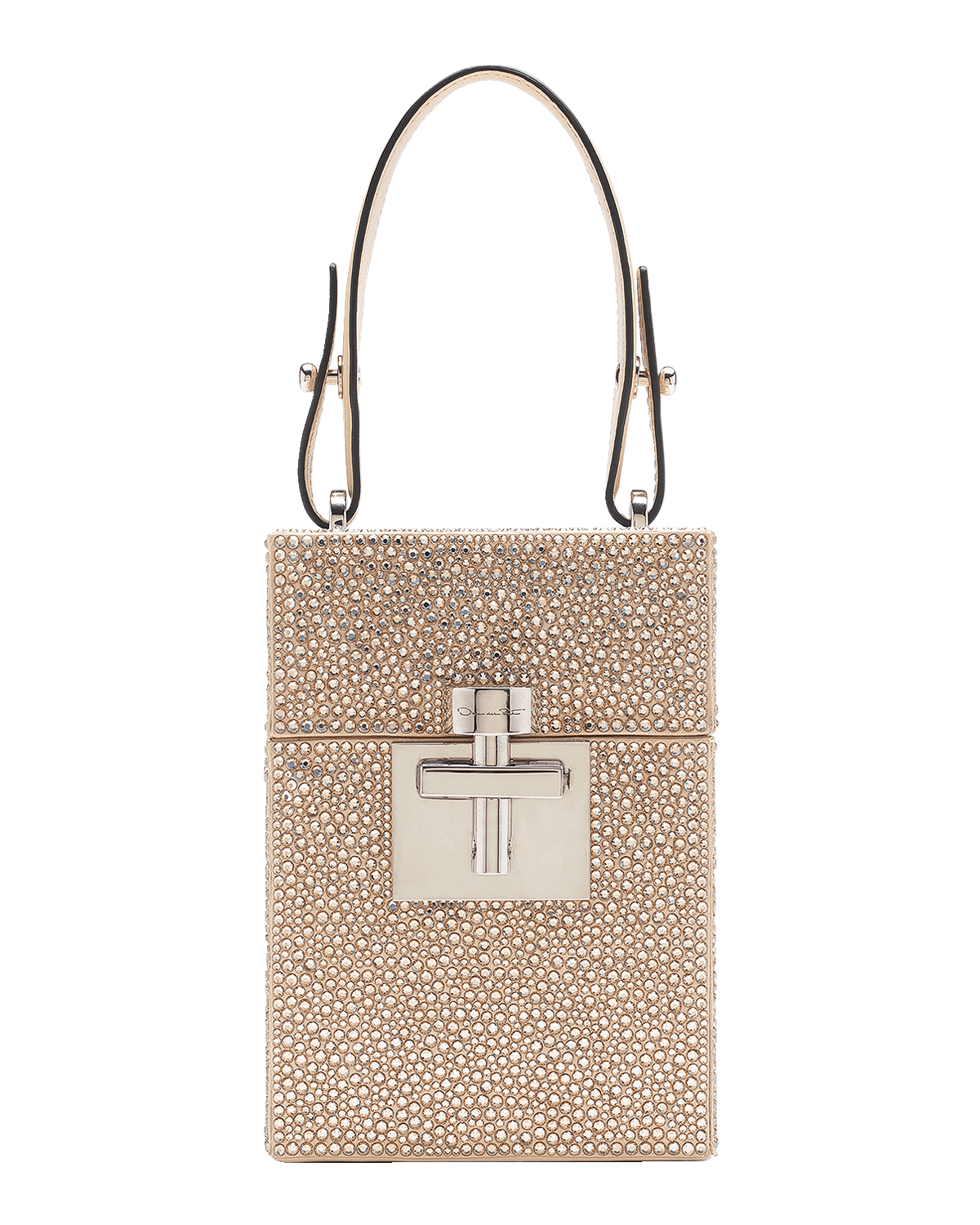 Oscar de la Renta Alibi Crystal Box Top-Handle Bag