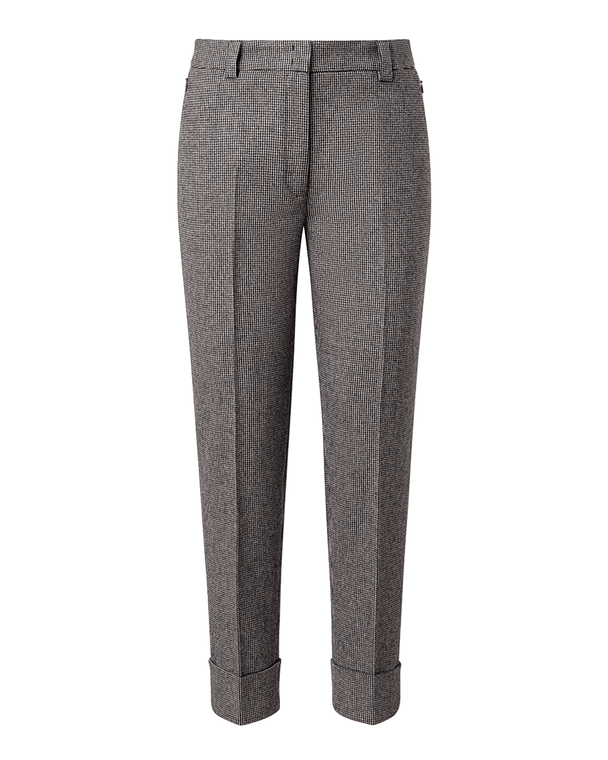 Akris Maxima Cashmere Conical-Leg Roll-Cuff Ankle Pants