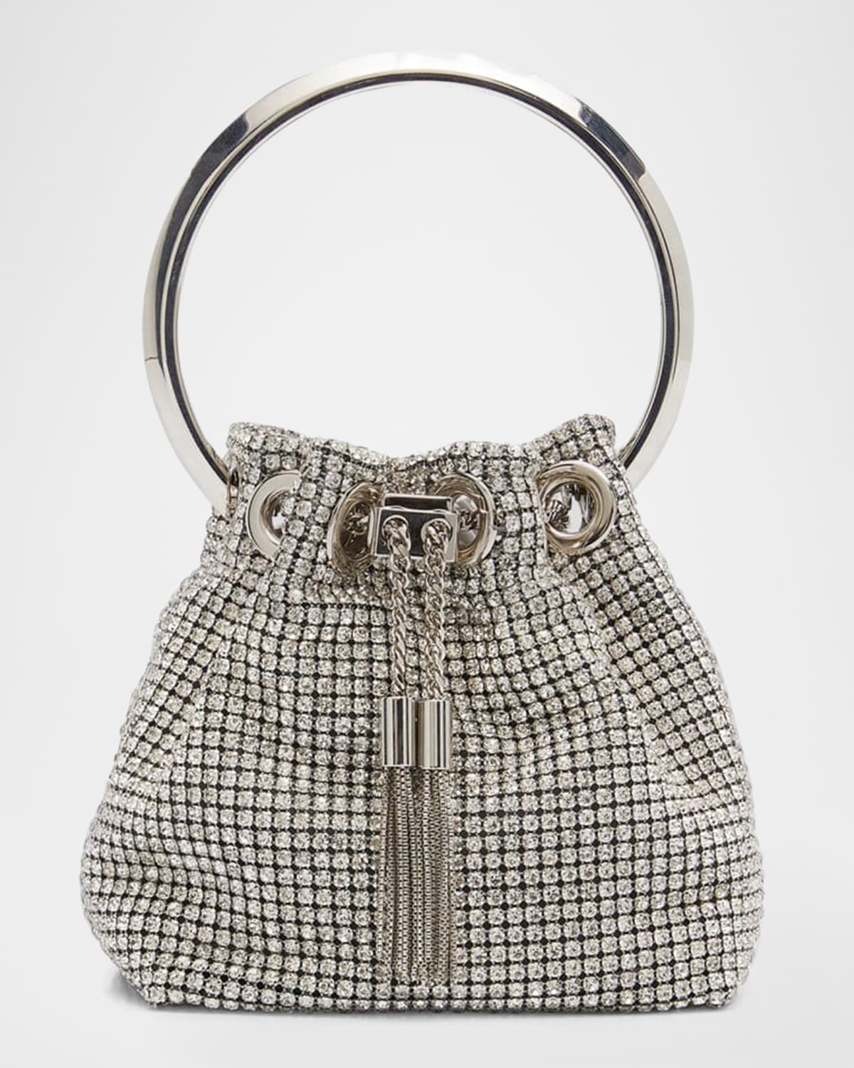 Jimmy Choo Bon Bon Micro Crystal Bucket Bag