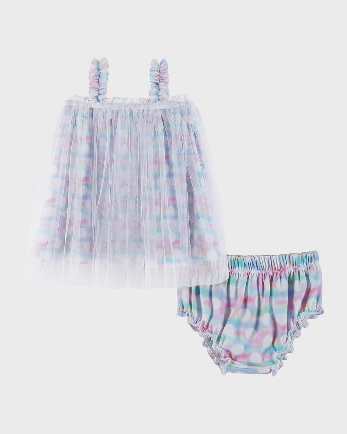 Andy & Evan Girl's Polka Dot-Print Top And Bloomers Set, Size Newborn-18M