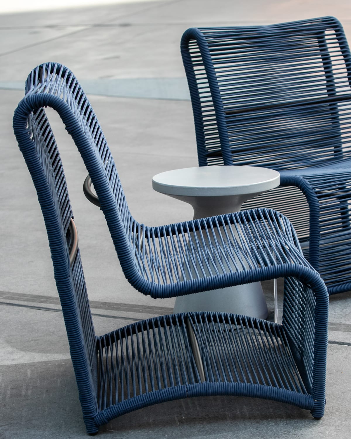 Sunset West Marino Armless Chair in Navy