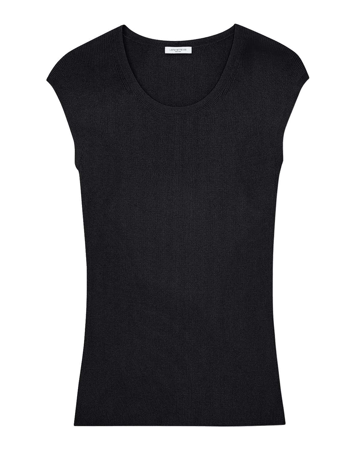 Lafayette 148 New York Ribbed Cap-Sleeve Pullover