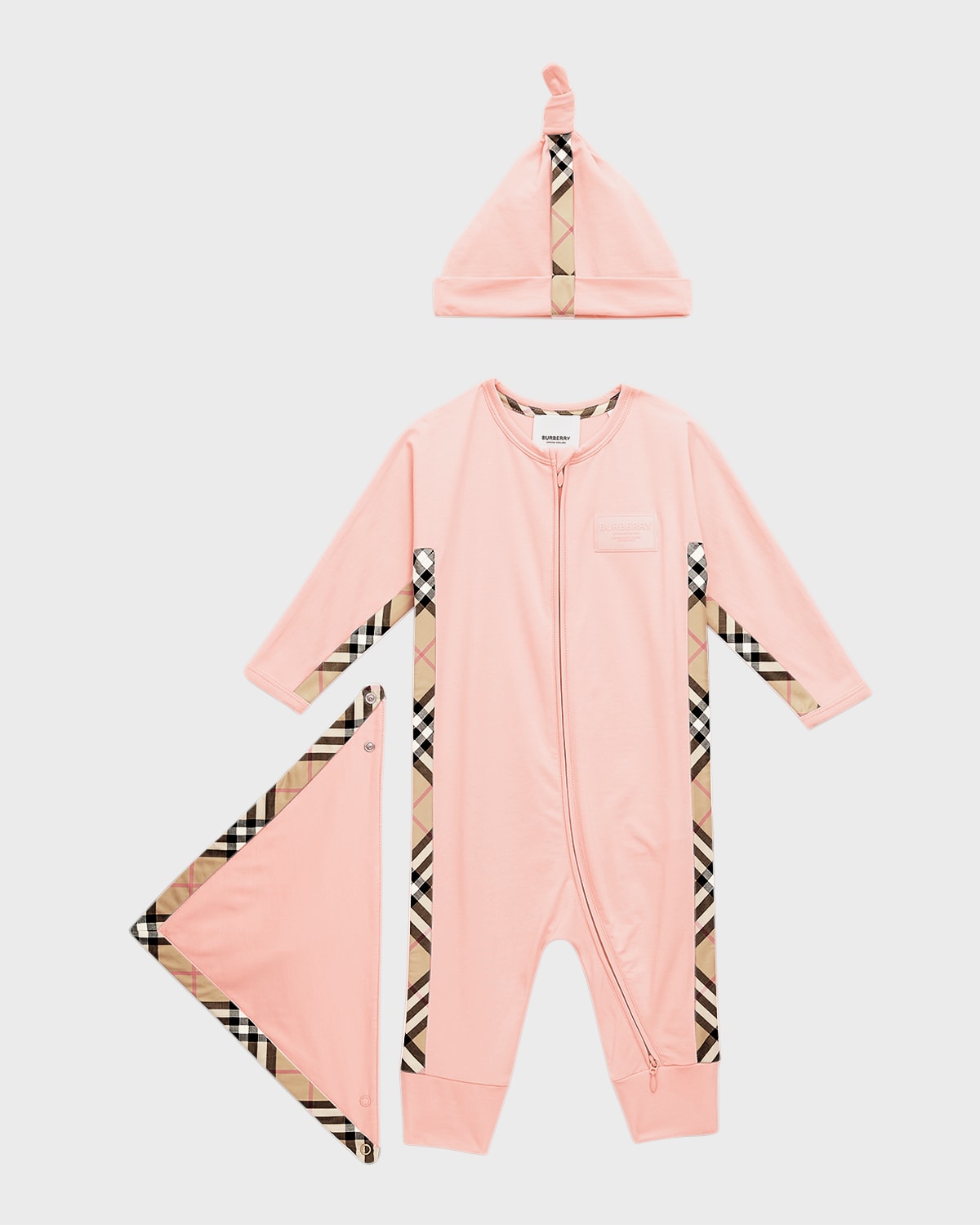Burberry Kid's Claude 3-Piece Romper Set