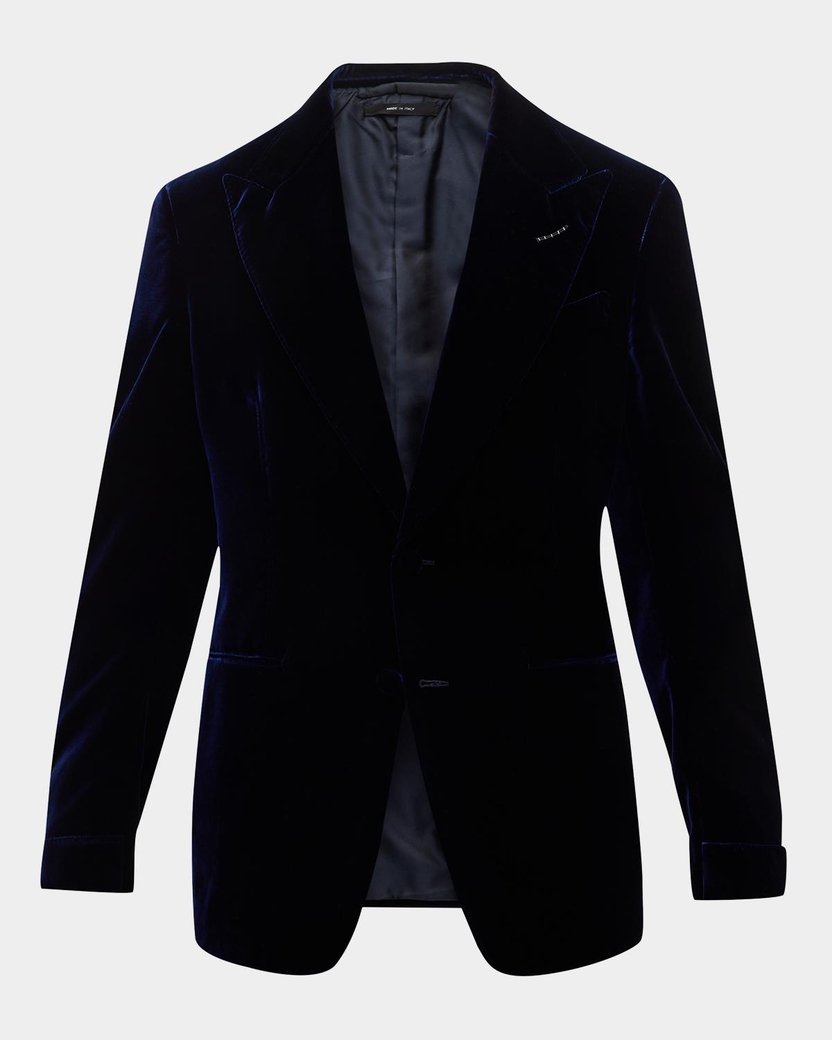 Men & apos;s Wool-Silk Velvet Cocktail Jacket