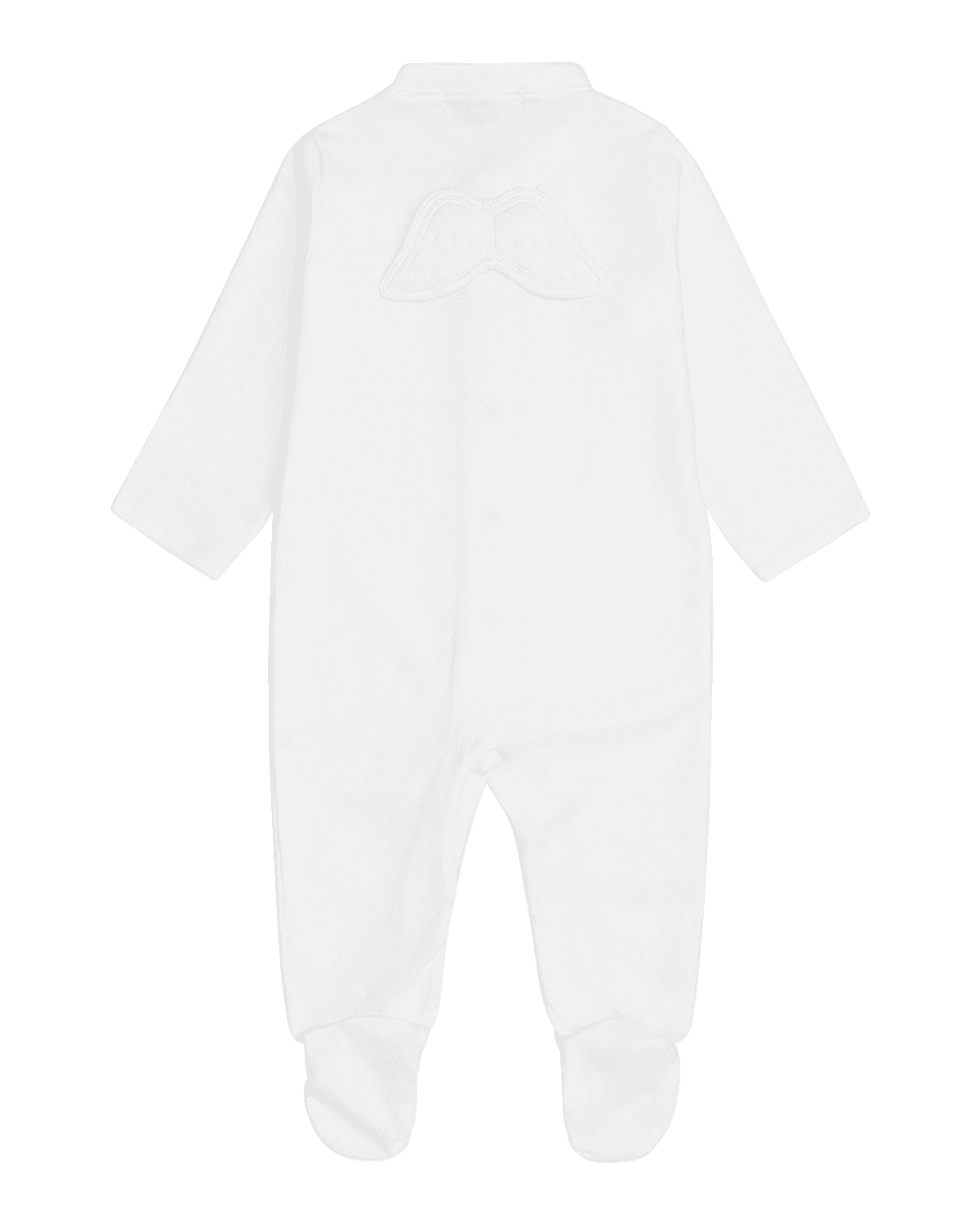 Marie Chantal Girl's Pointelle Embroidered Angel Wings Footie, Size Newborn-18M