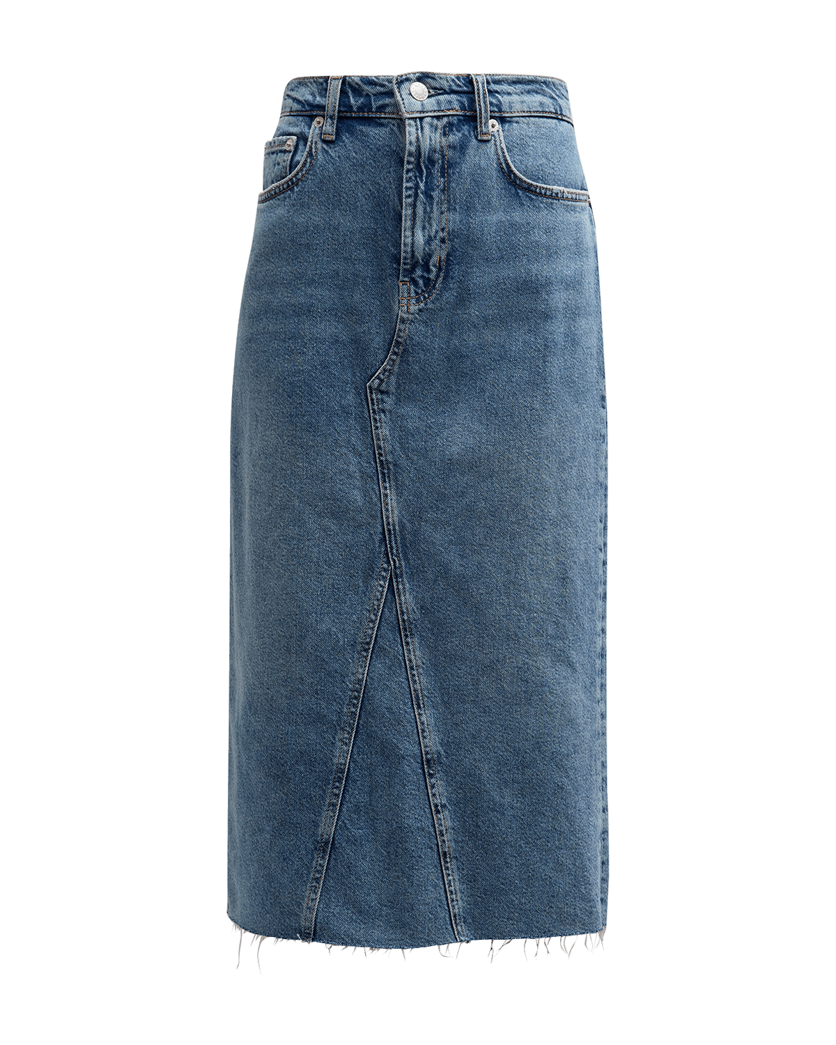 Veronica Beard Jeans Breves Denim Midi Skirt | Neiman Marcus