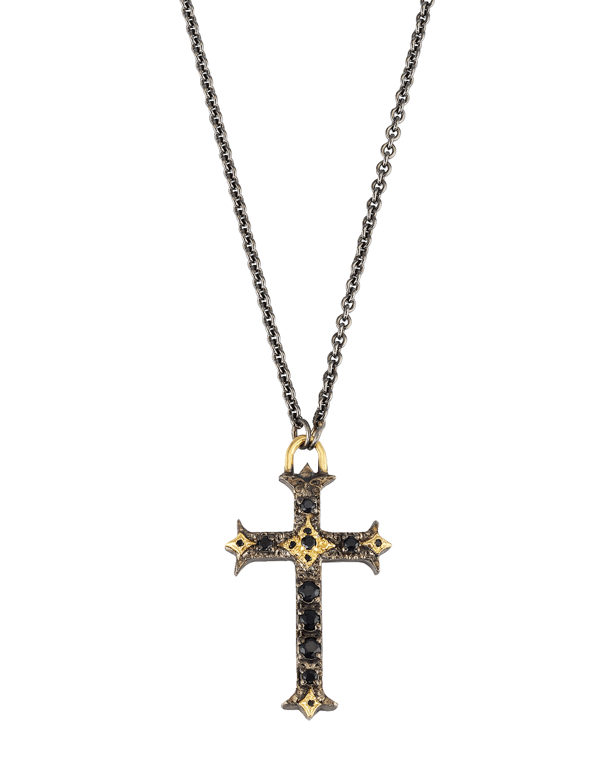 Armenta Men's Small Cross Pendant Necklace