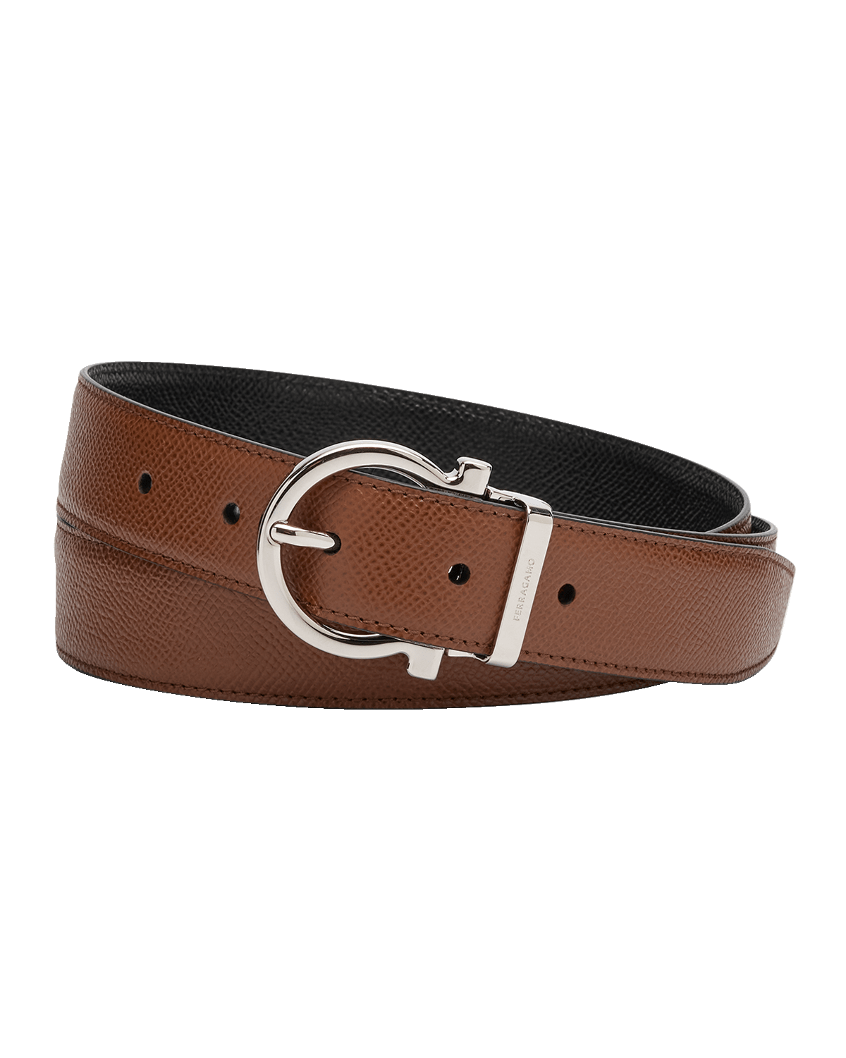 Ferragamo Men's Reversible Leather Gancio-Buckle Belt