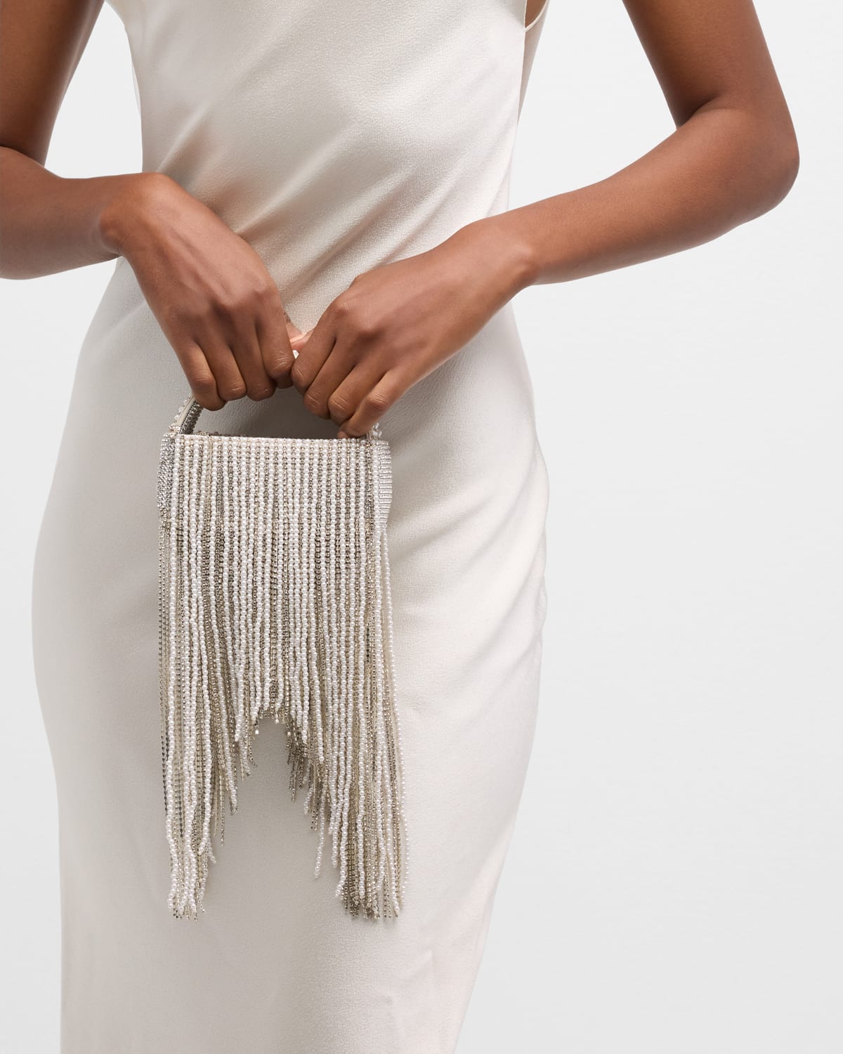 Retrofete Estel Small Fringe Embellished Top-Handle Bag