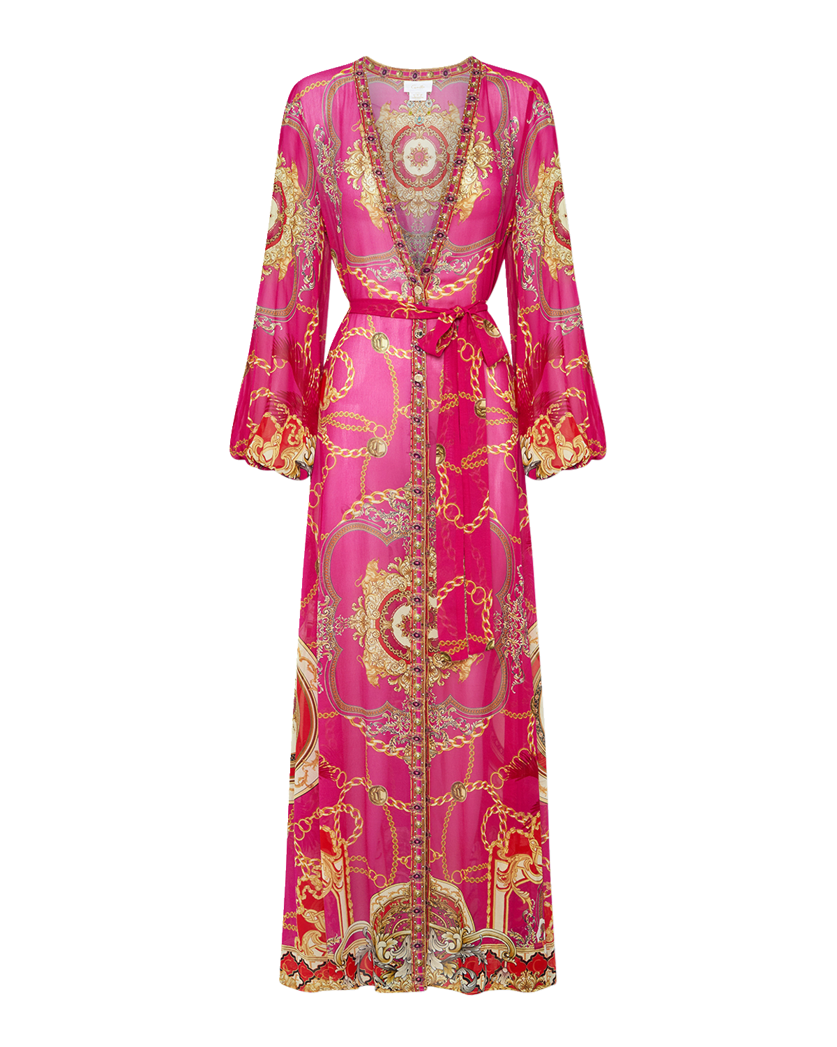 KIMONO WITH LONG UNDERLAYER FLAMENCO FLAMINGO