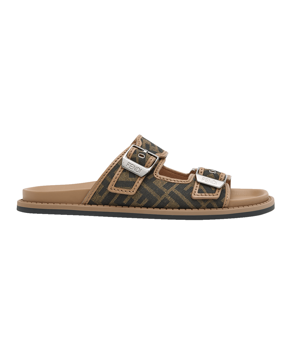 Fendi Men's FF Jacquard Slide Sandals