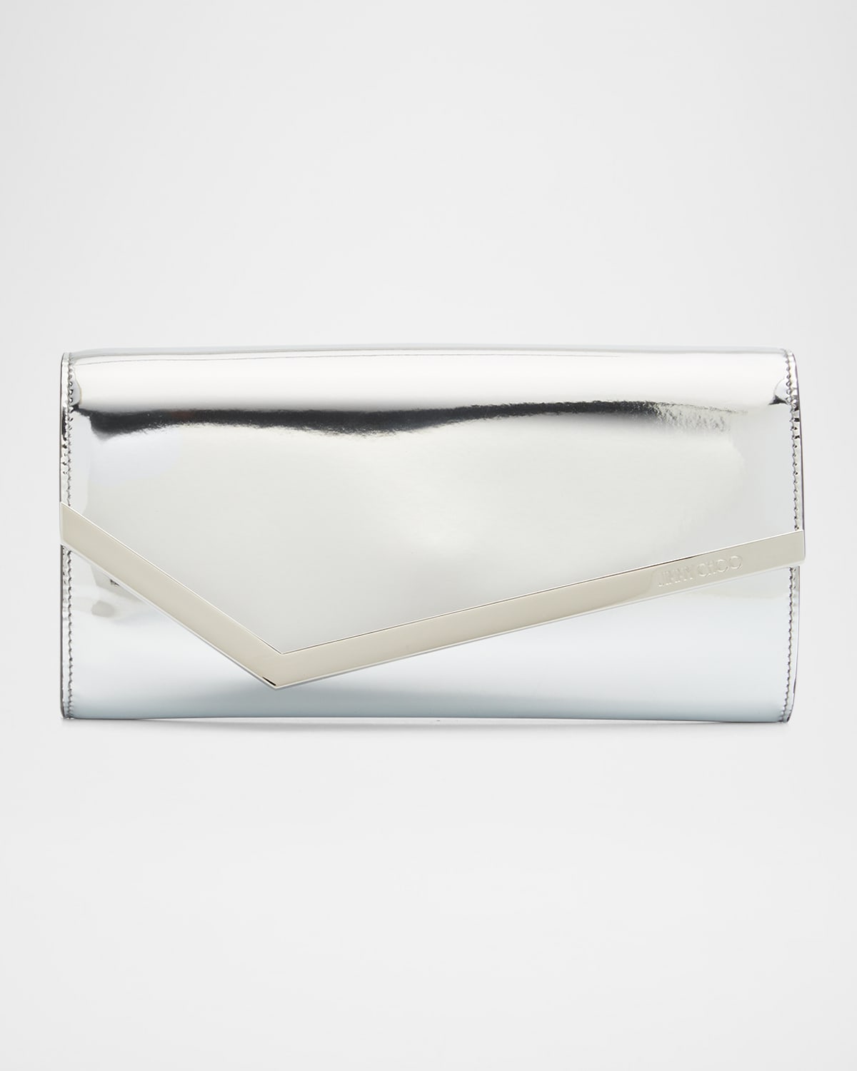 Jimmy Choo Emmie Metallic Leather Clutch Bag