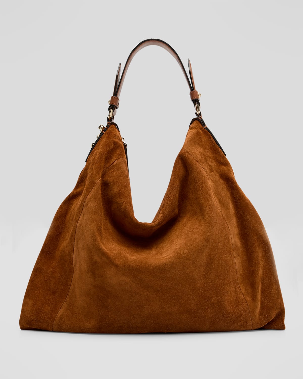 Jimmy Choo Ana Zip Suede Hobo Bag