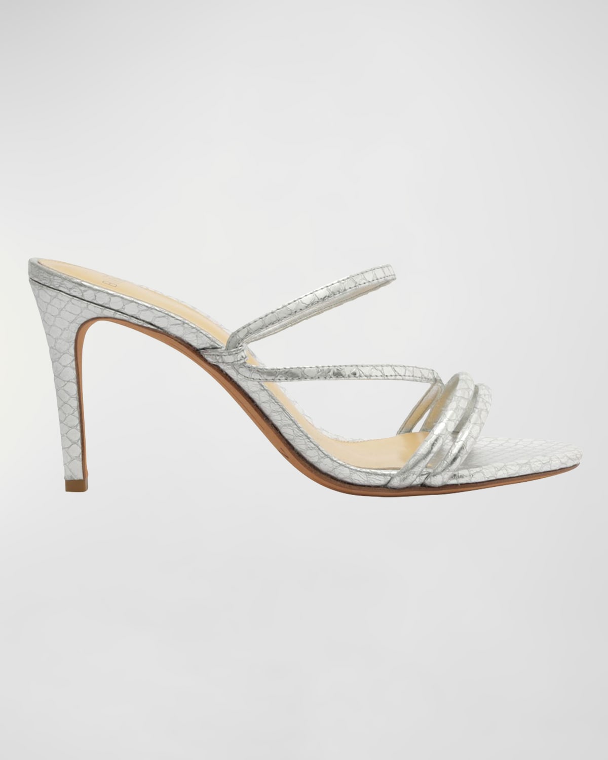 Alexandre Birman Eve Metallic Four-Band Slide Sandals
