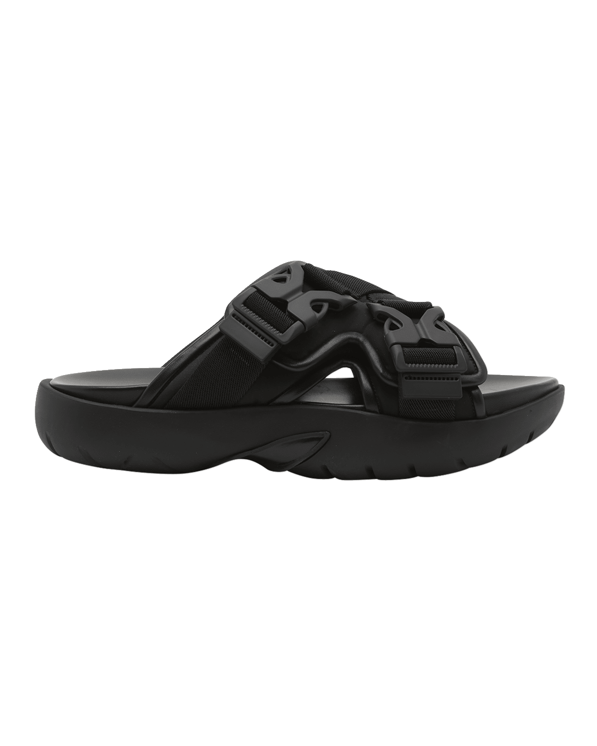 Bottega Veneta Men's Crisscross Nylon Buckle Sandals